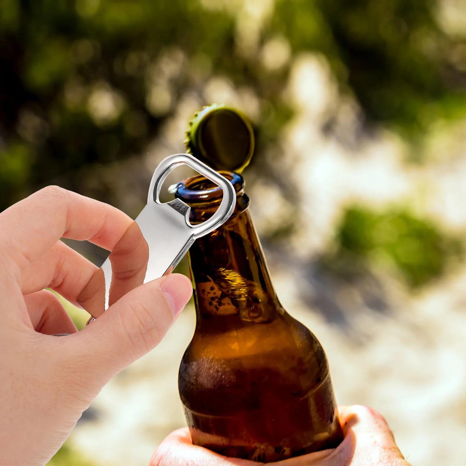 

10pcs Keychain Bottle Opener Decorative Zinc Alloy Multi function Convenient Blank Portable Delicate Beer Cap Opener Gift Art
