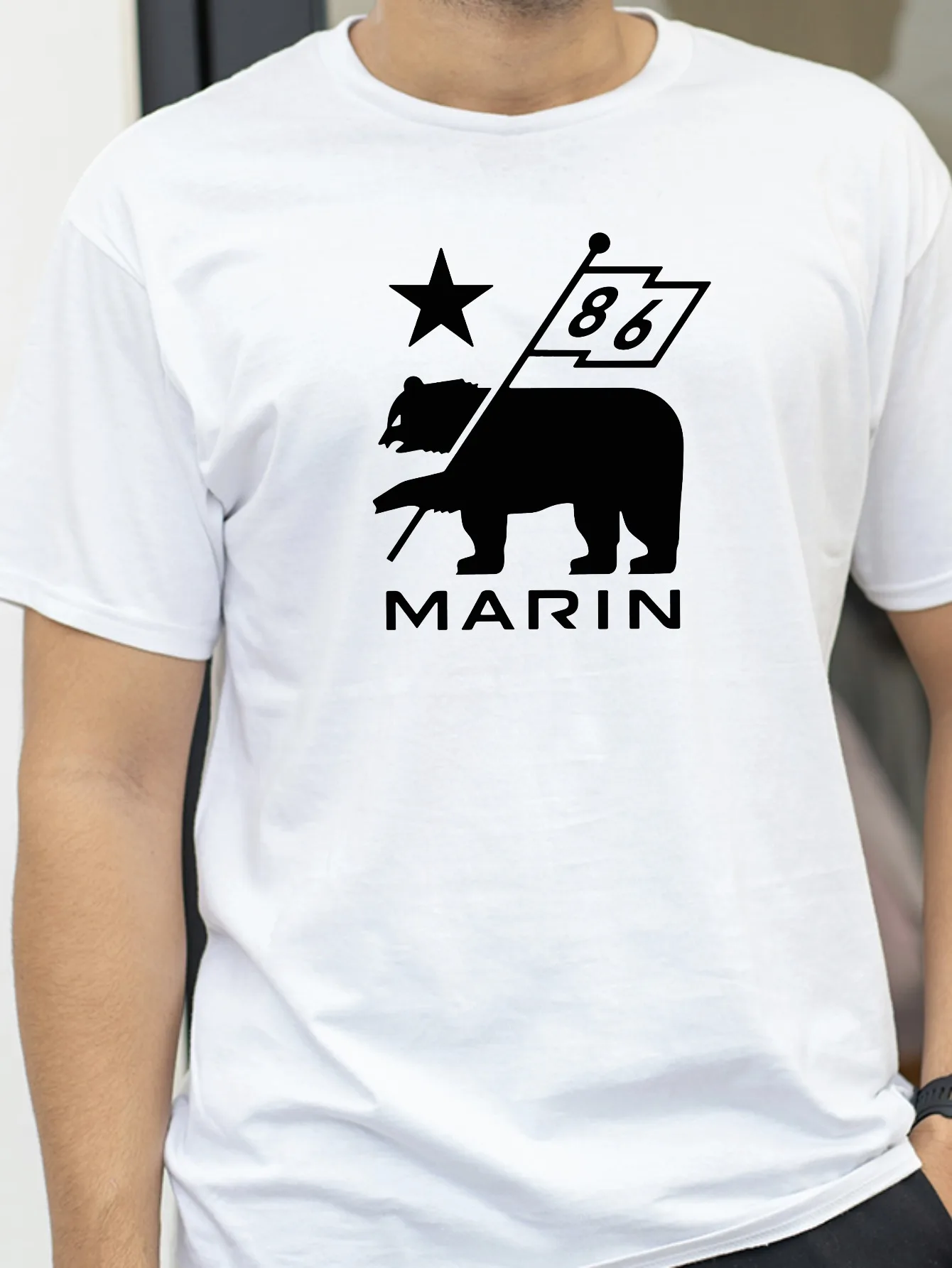 Marin Bikes bicycle print T summer short sleeves vintage Top For Everyday Wear Breathable graphic Stylish Unisex Casual tee
