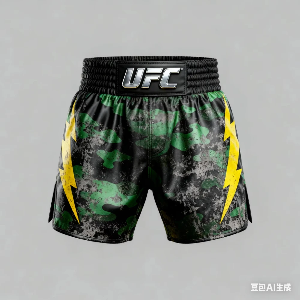 

UFC New Doomsday Boxing Shorts Retro Camouflage Fighting Shorts Men's Women's MMA Training Running Fitness Muay Thai Shorts