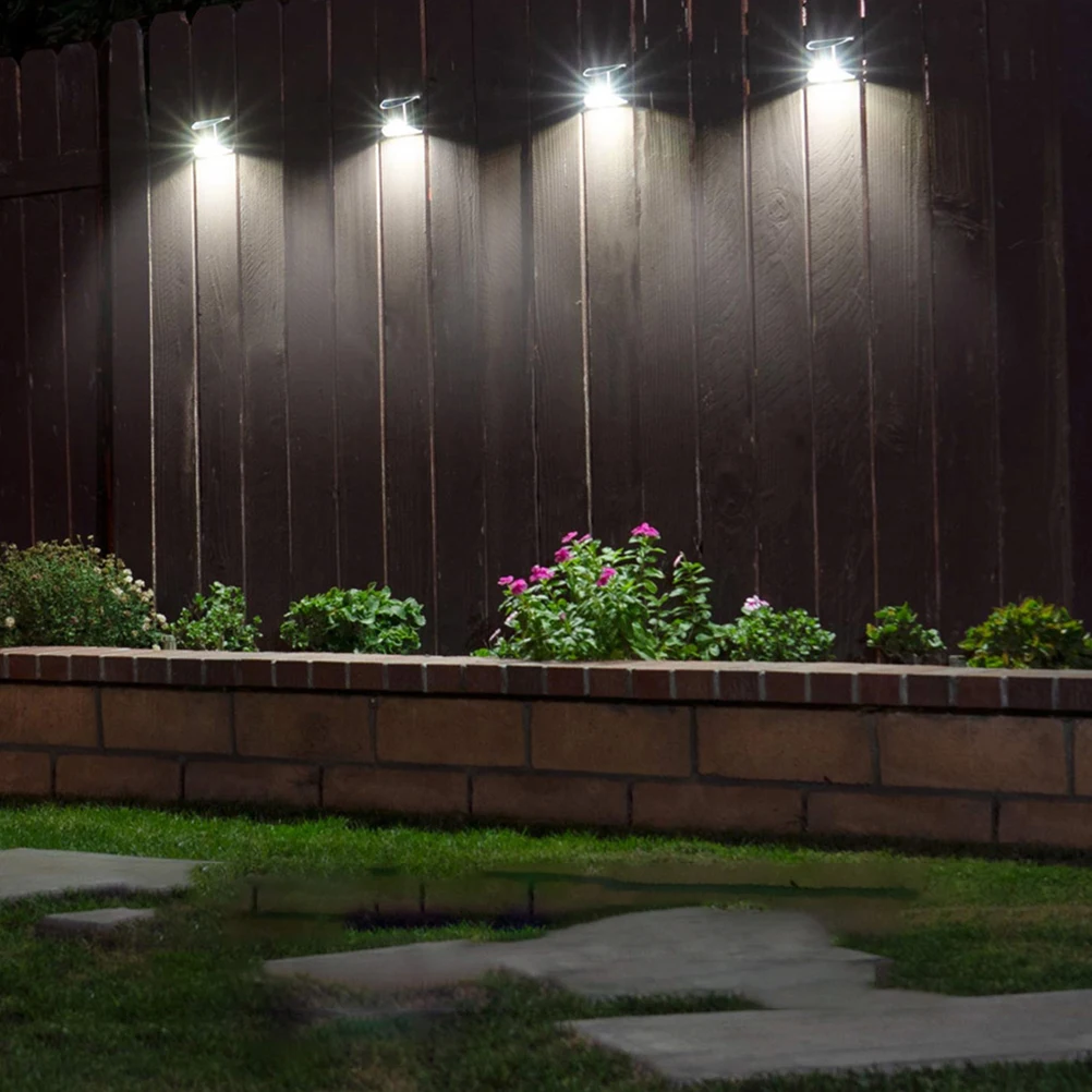 

2Pcs Solar LED Wall Lamp Solar Wall Light Stainless Steel Outdoor Waterproof Light Control L scape Lights for Home