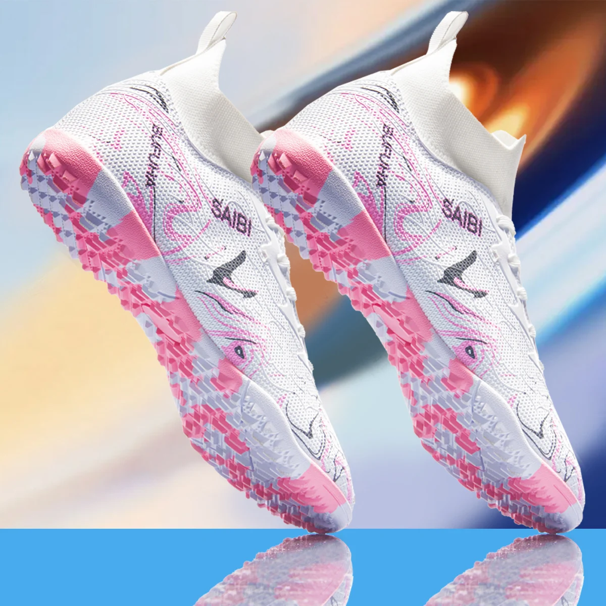 

High Top Soccer Shoes TF Nail Artificial Grass Men's Outdoor Sneakers Training Shoes Indoor Five-a-side Sports Shoes