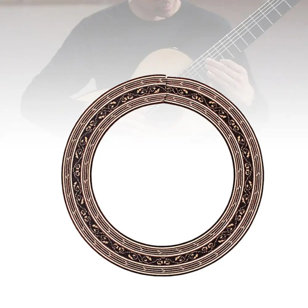 Wooden Guitar Rosette Inlay Inner Diameter Guitar Decals Curved Strips Guitar Sound Hole Guitar Decoration electric guitar