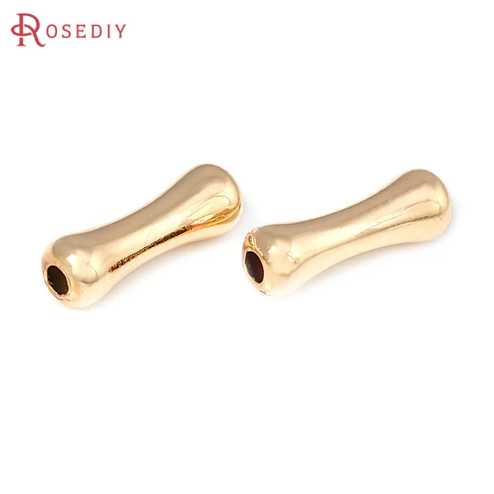 18K Gold Color Brass Waist Shape Bracelets Spacer Beads High Quality Jewelry Making Necklace Diy Accessories - view 5