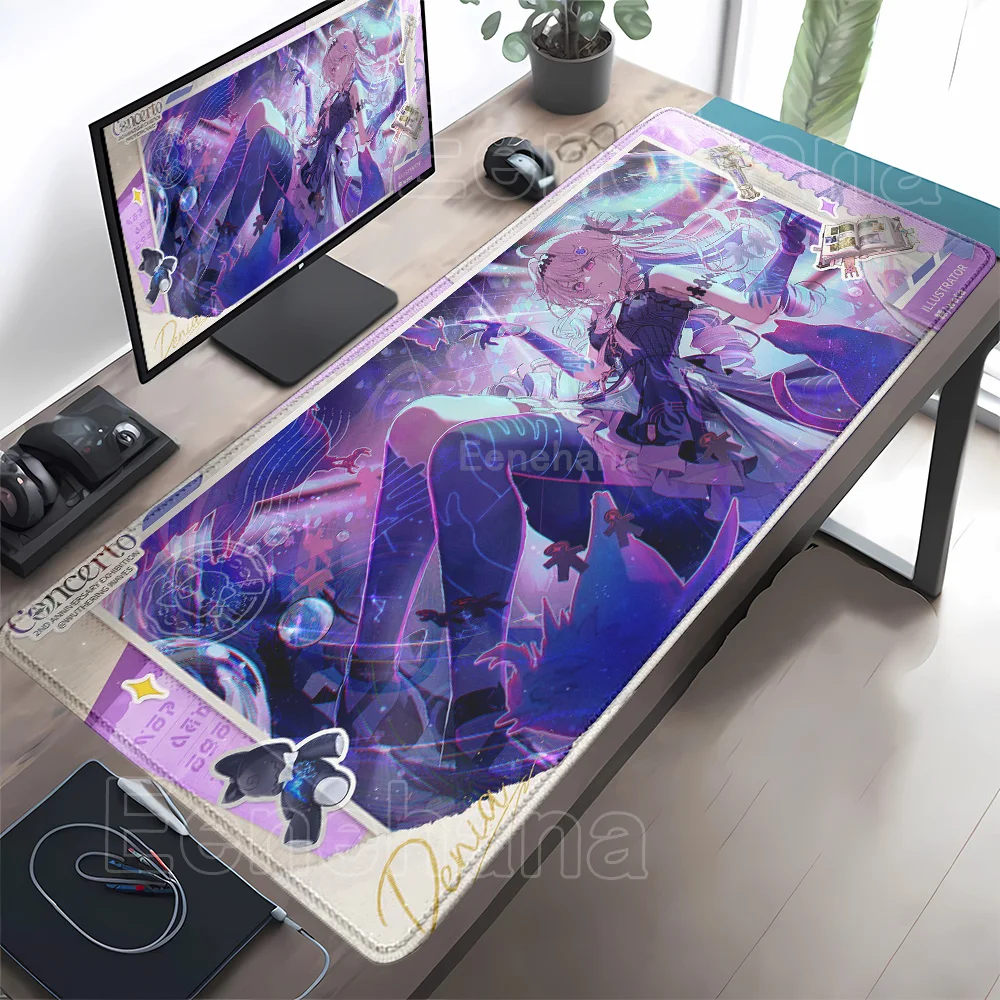 Denia Wuthering Waves Mousepad Kawaii Anime Girl Gaming Keyboard Office accessories game Mouse Pad Rubber HD Printing Desk Mat
