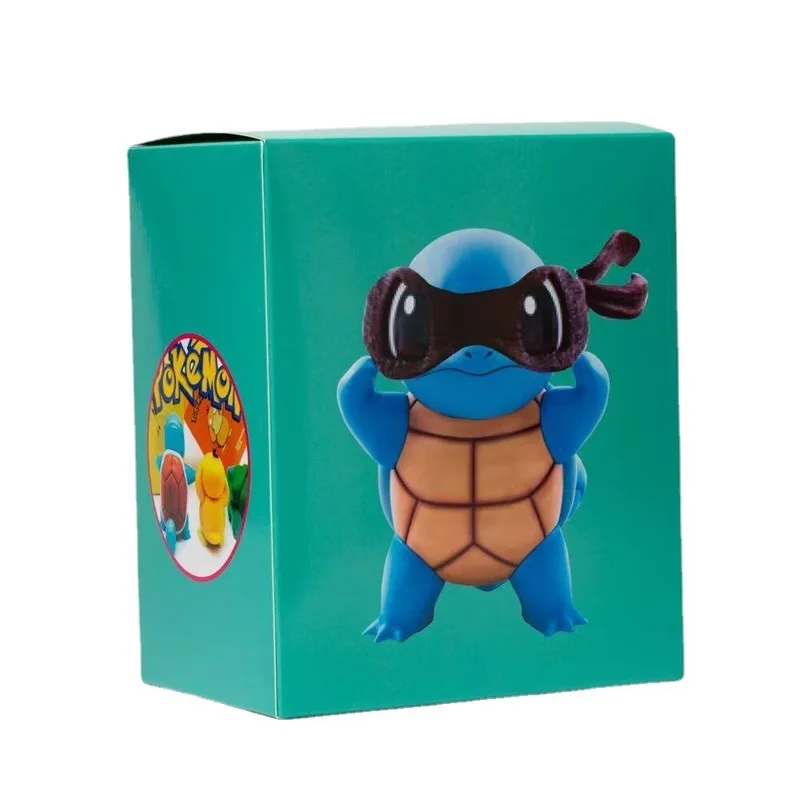 Kawaii Anime Pokemon Cute Squirtle Ninja Headband Pvc Action Figure Game Statue Collectible Model Ornament Kids Toys Doll Gifts