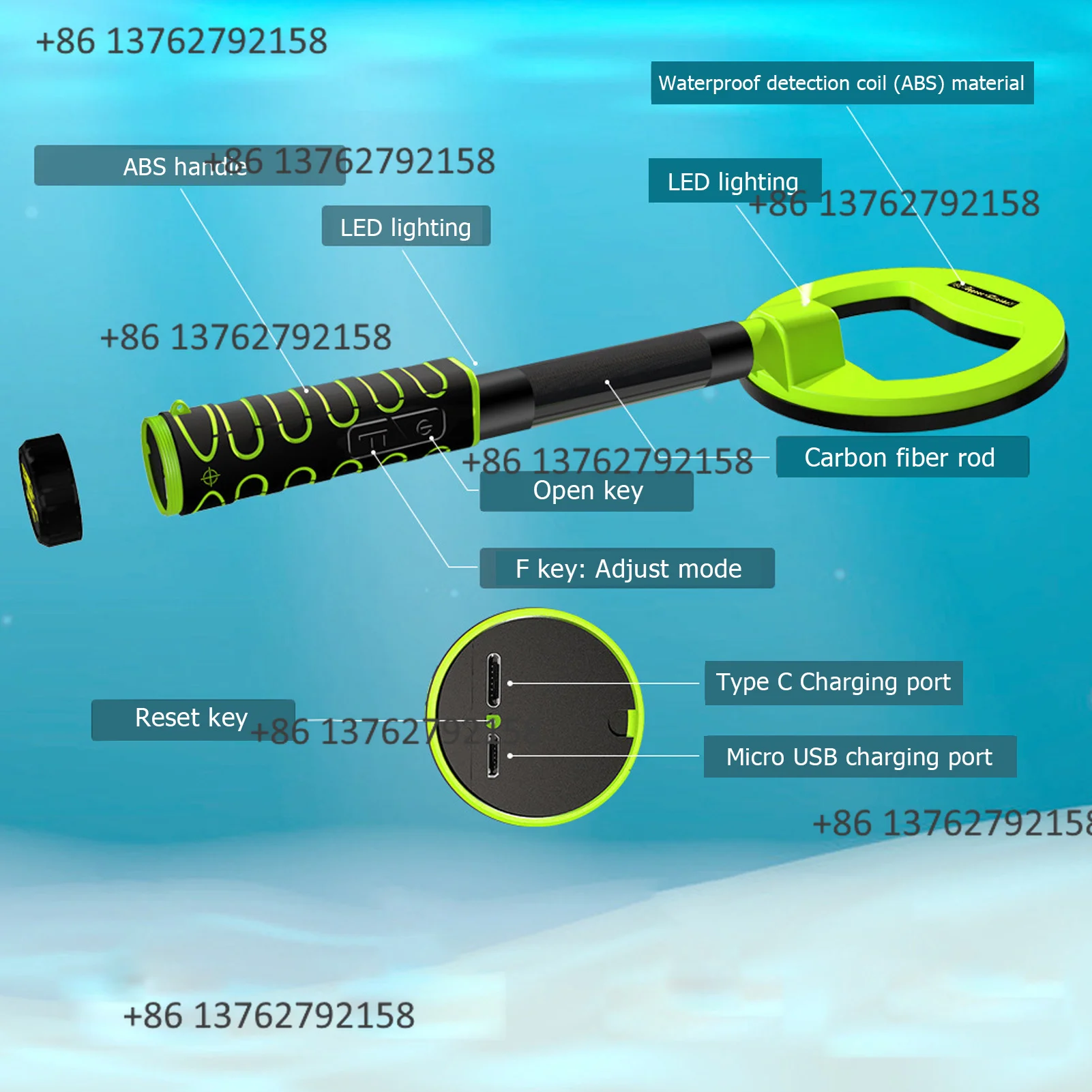 Podwodny ręczny wykrywacz meta – Underwater Metal Detector Waterproof recenzja i cena