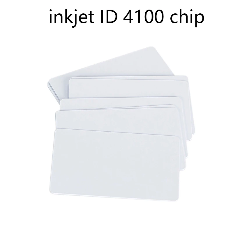 Free Shipping 50PCS/Lot 125KHZ Printable PVC RFID Smart ID Blank Card With TK4100/EM4100 Chip For Epson / Canon Inkjet Printer