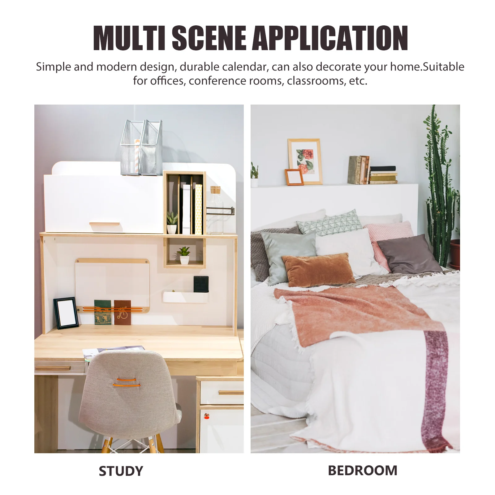 

Desk Calendar Thick Paper Stylish Simple Design Practical Office Standing Calendar Household Monthly Note Desktop Organizer