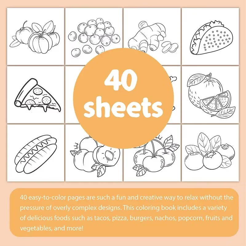 Food And Fruit Coloring Book Food & Drink Colouring Book Bold And Easy Colouring Book For Family Fun And Creative Relaxation