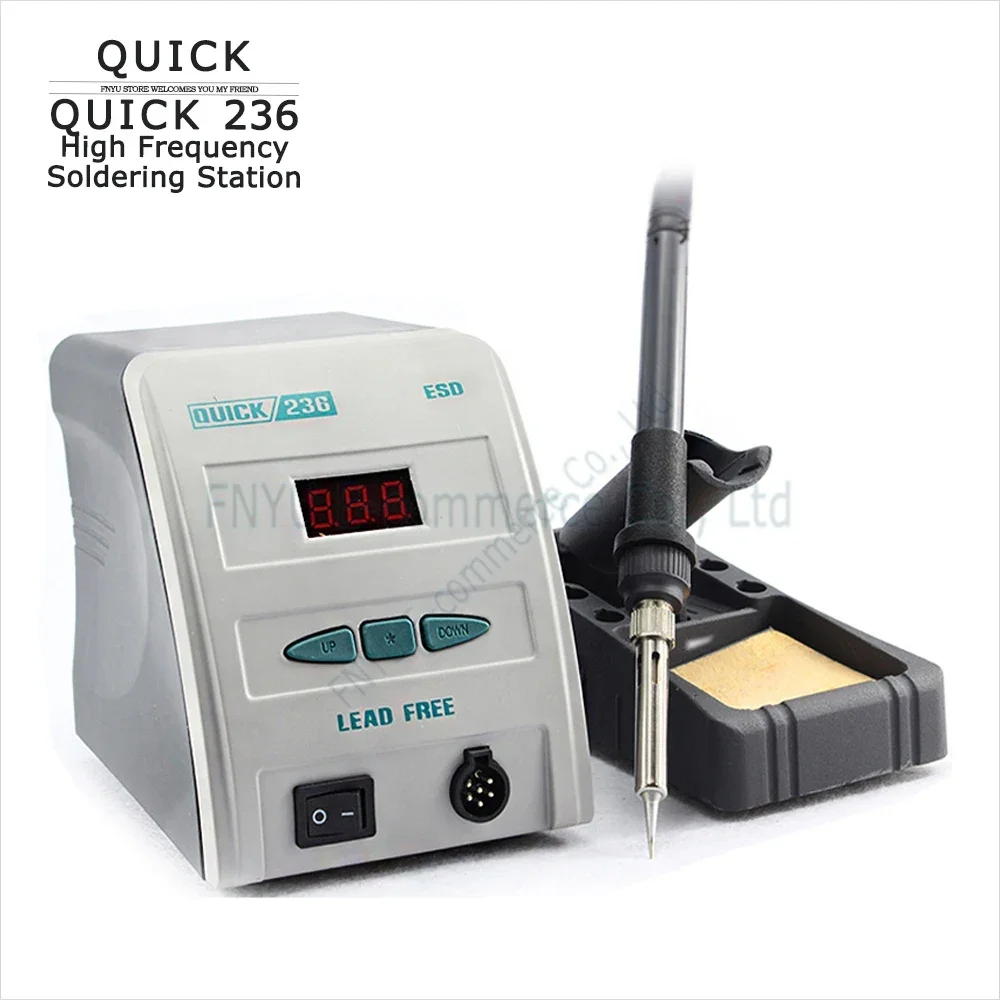 

QUICK 236 High Power Welding Station Intelligent Lead-free Digital Display Antistatic High Frequency Soldering Iron Repair Tool