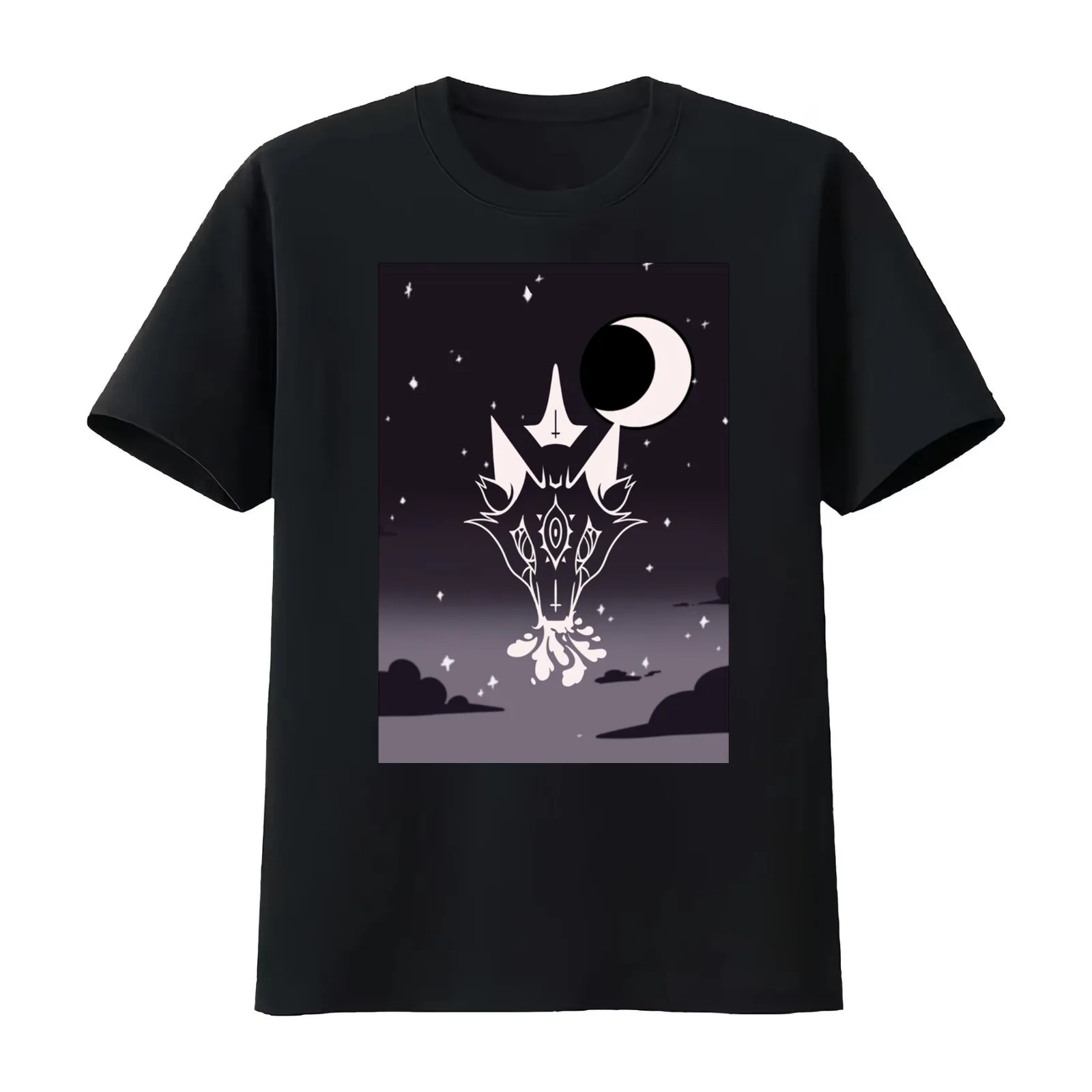 Loona’s Wolf Illustration T-Shirt Summer Casual Cotton Tee Oversized Streetwear Tops Vintage Graphic Print Unisex Men Women