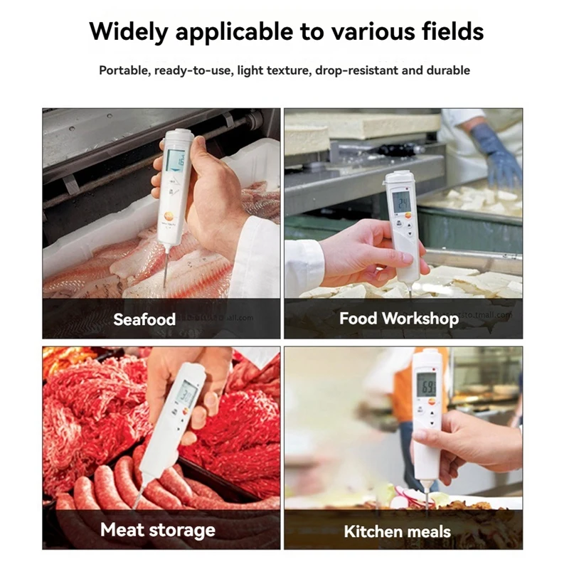 MAKE-Canômetro de sonda dobrável Penetração LCD Termômetro digital Termômetro de segurança alimentar