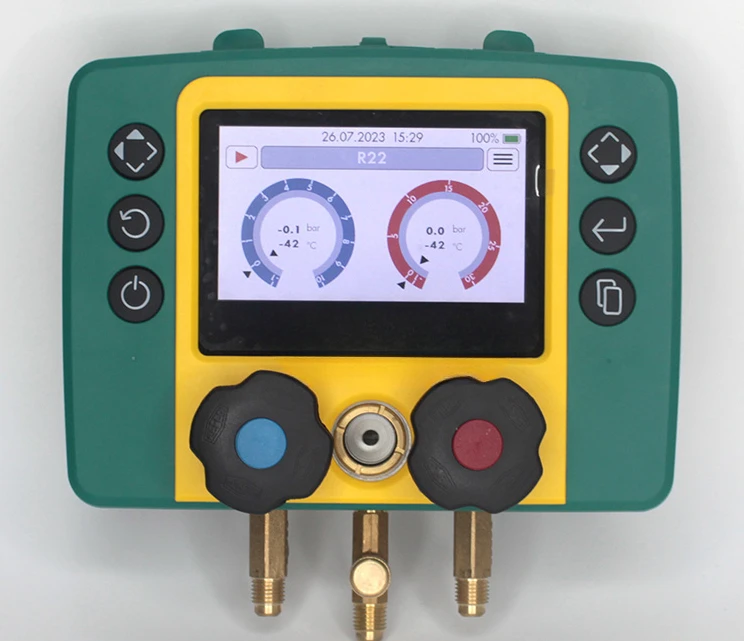 Vacuum electronic fluorine gauge manifold instrument REFMATE-2/4 for fluorine measurement