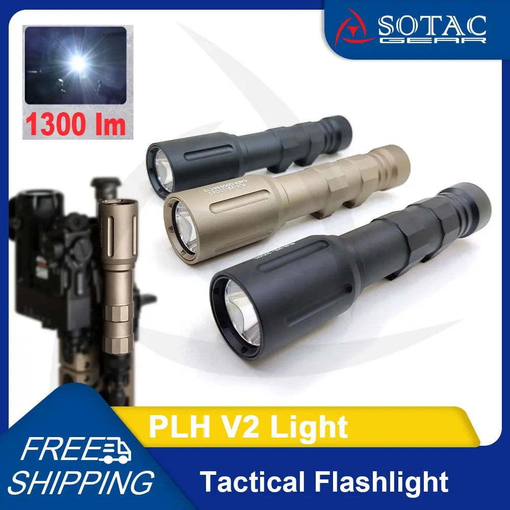 

SOTAC PLH V2 Flashlight Tactical 1300 Lumen Modlight Hunting Flashlights Scout Weapon Light