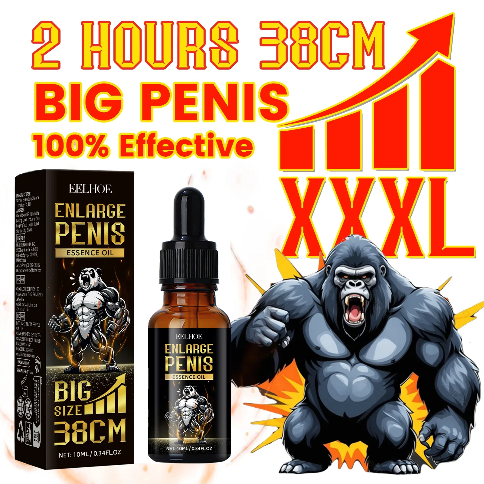 Men’s Penis Thickening and Growth Formula, Promotes Bigger Size and Stronger Erections for Boost sexual performance