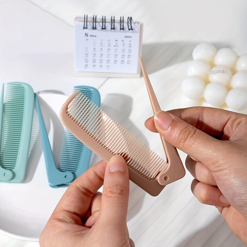 1pc Portable Folding Comb Anti-Static Portable Home,Travel Hair Comb Pocket Comb,Hair Styling Tool,Special For Real Hair Wigs