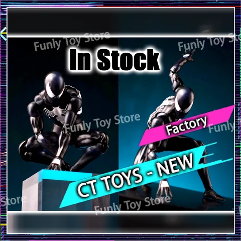 I lager Ct Toys Spiderman Figur Mafex 147 Symbiotic Black Suit Venom The Amazing Spider-Man Anime Actionfigur Presenter Leksaker 6 best sales Yamaguchi Järnspindel - №3