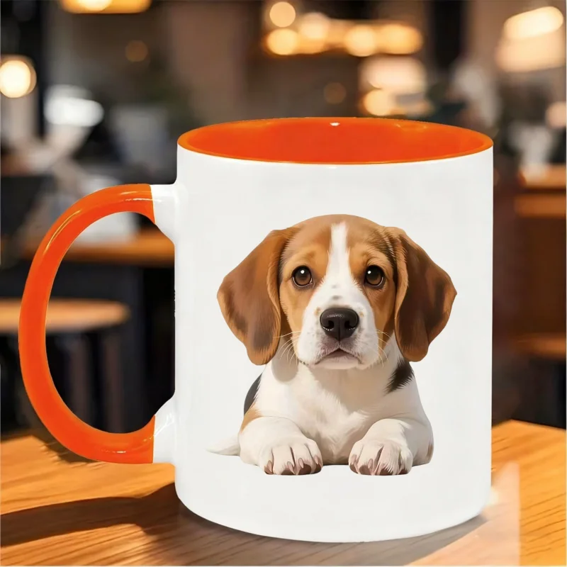 Customizable Mug with Beagle Design - Perfect Personalized Mug for Holidays and Birthdays