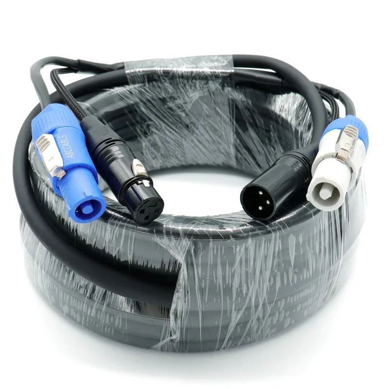 

DMX Powercon Cable 3pin XLR Power Combo Cable for Stage Light Audio