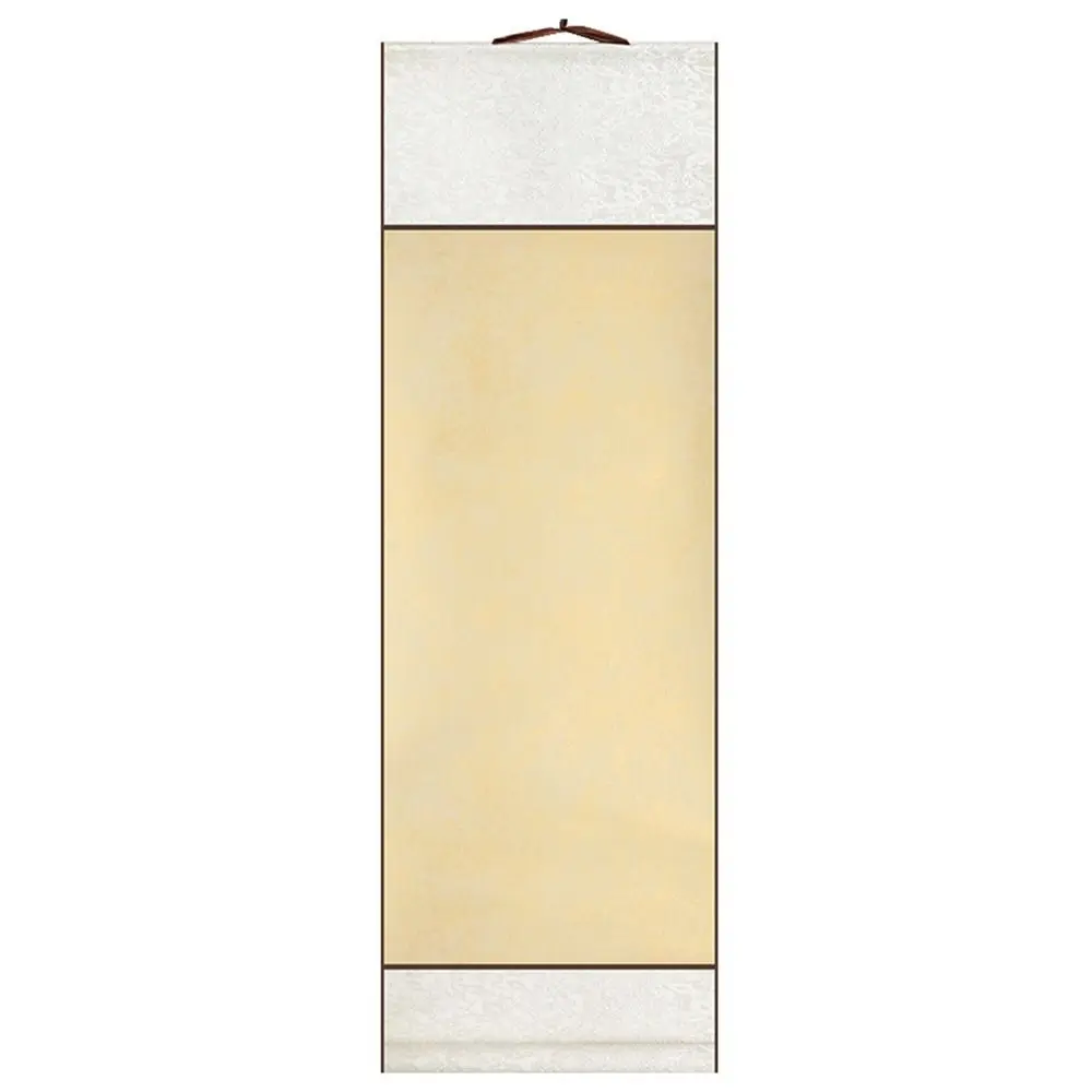 Painting Drawing Paper Gilded Rice Paper Scroll Chinese Style Hand-rolled Blank Hanging Batik Scroll Handcrafts Self-made Gifts