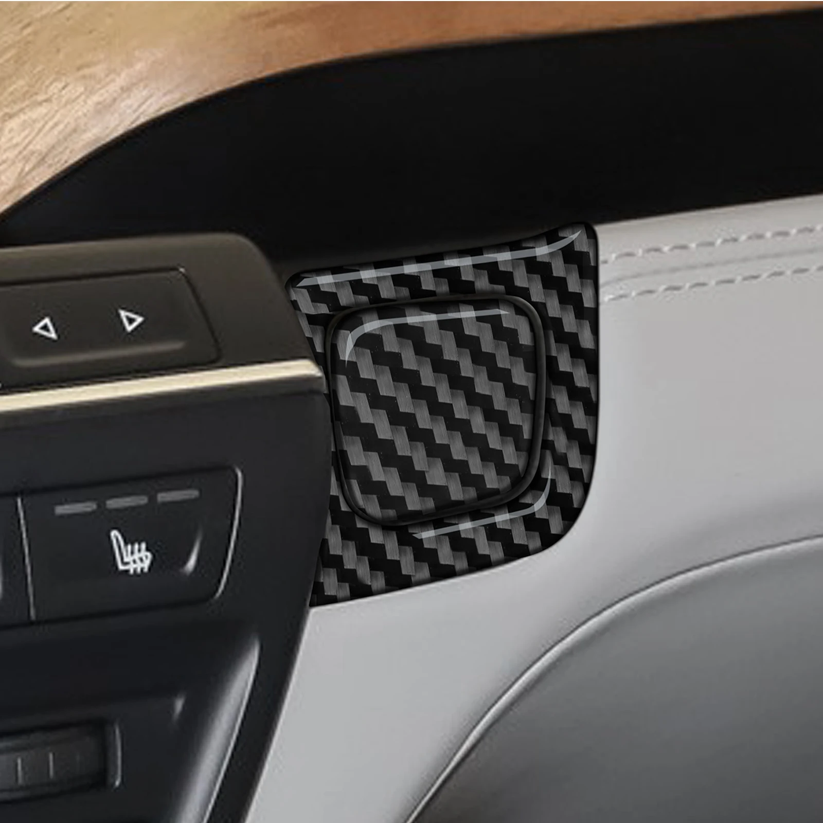 

Настоящее мягкое углеродное волокно для BMW i3 2013 2014 2015 2016 2017 2018 2019 2020-2022, наклейка на приборную панель переменного тока на боковую кнопку