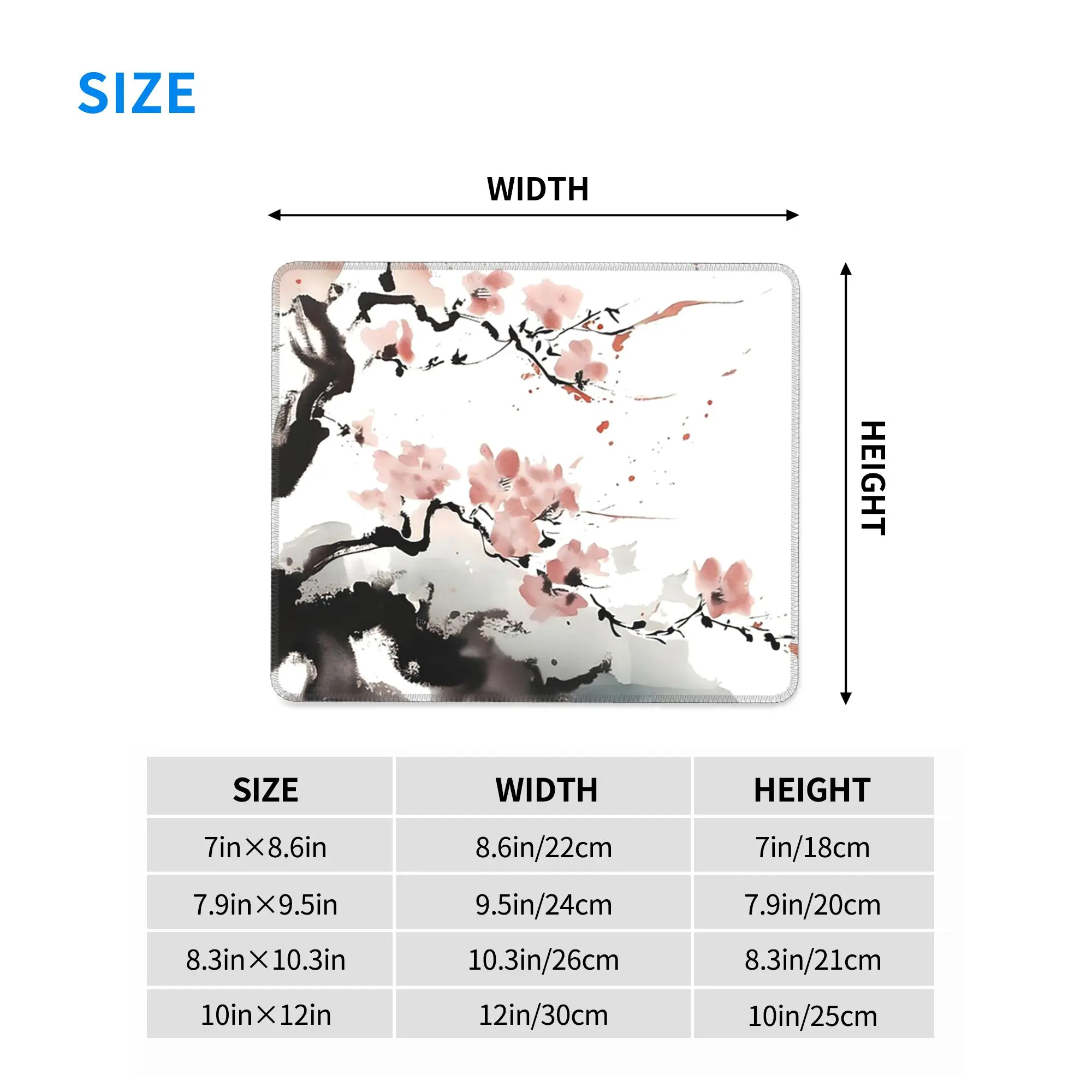 Japanese Sakura Floral Cherry Blossom Branch Mouse Pad Computer Keyboard Mouse Mat Gamer PC Laptop Desk Mat Office Table Mats