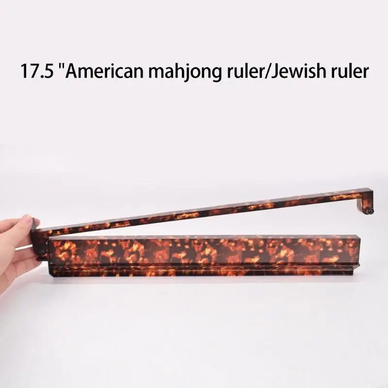 4 Stück 17,5 Zoll Mahjong-Fliesenhalter 2-in-1 Mahjong-Lineal für einfache Kartenorganisation und Aufbewahrung mit Tasche A2UB – Detail 8