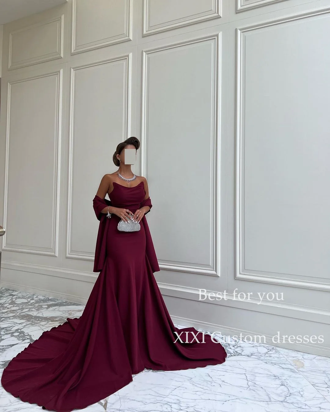 XIXI-vestido de noche largo hasta el suelo de gasa, traje elegante con cinta Para boda, Para Eventos Especiales