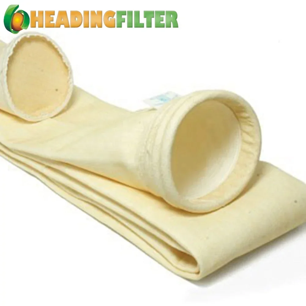 100% 750gsm PTFE Filter Bags Heat Setting , Abrasion Resistance Felt Dust Collector Bags