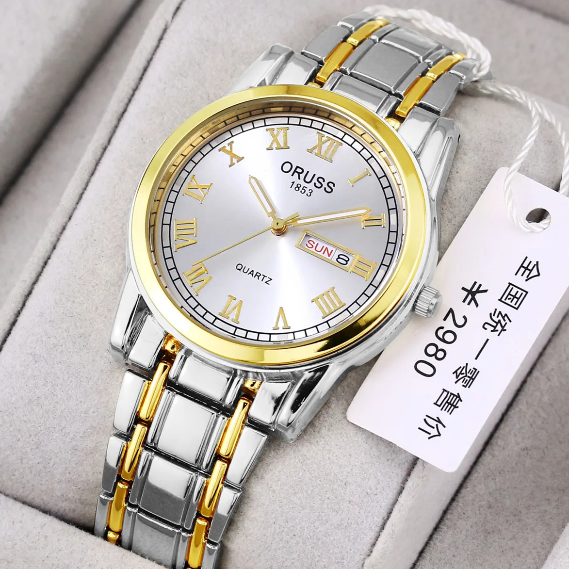 Reloj clásico de cuarzo para hombre, pulsera con números romanos, color dorado, plateado, verde, azul, rojo y negro