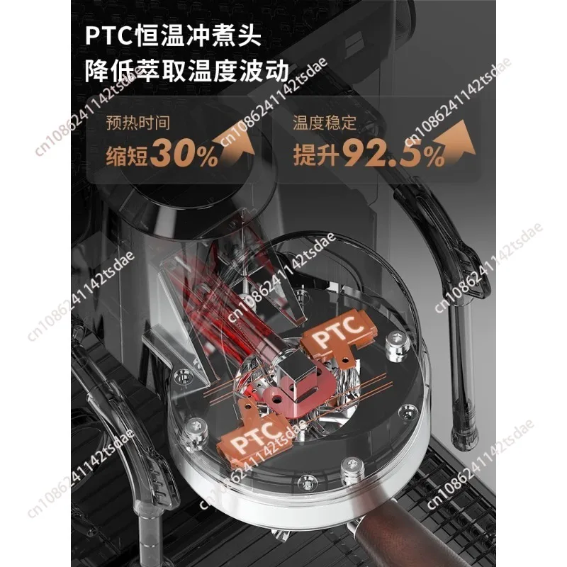 Dual Boiler Semi-Automatic Espresso Machine, Hot & Cold Extraction Coffee Maker for Home & Business