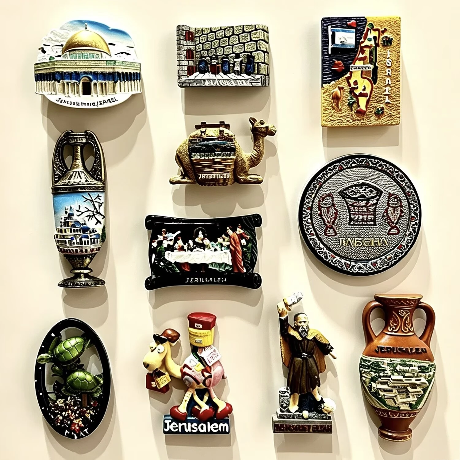 Israel 3D Fridge Magnets Ornament Souvenir Handicraft Resin Refrigerator Magnets Sticker Collection Gift Home Decoration