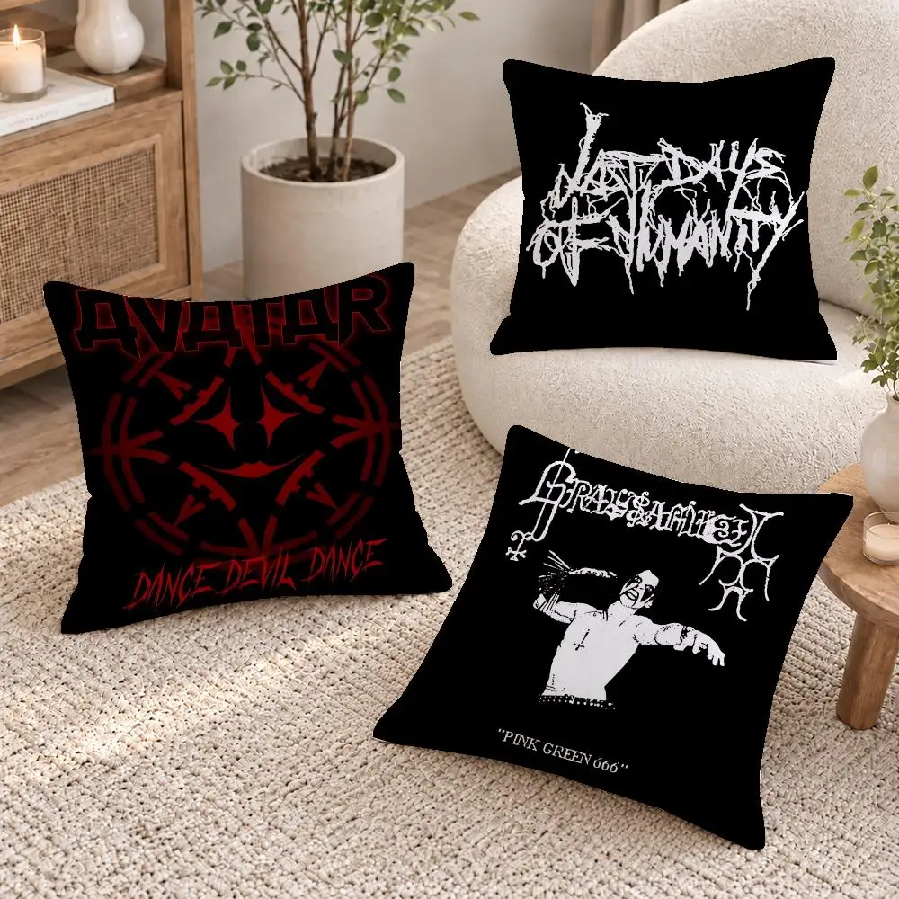 Dark Band Mayhem Burzum Cushion Cover Short Plush Pillow Cover, Washable Wrinkle-Resistant for Sofa Bedroom Decor Gift