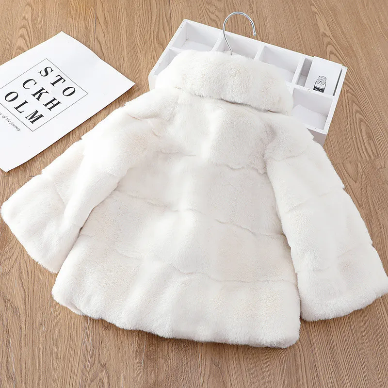 Fall Winter Baby Girls Outfits Thick Warm Fur Coats for Girls Baby Birthday Outerwear Coats