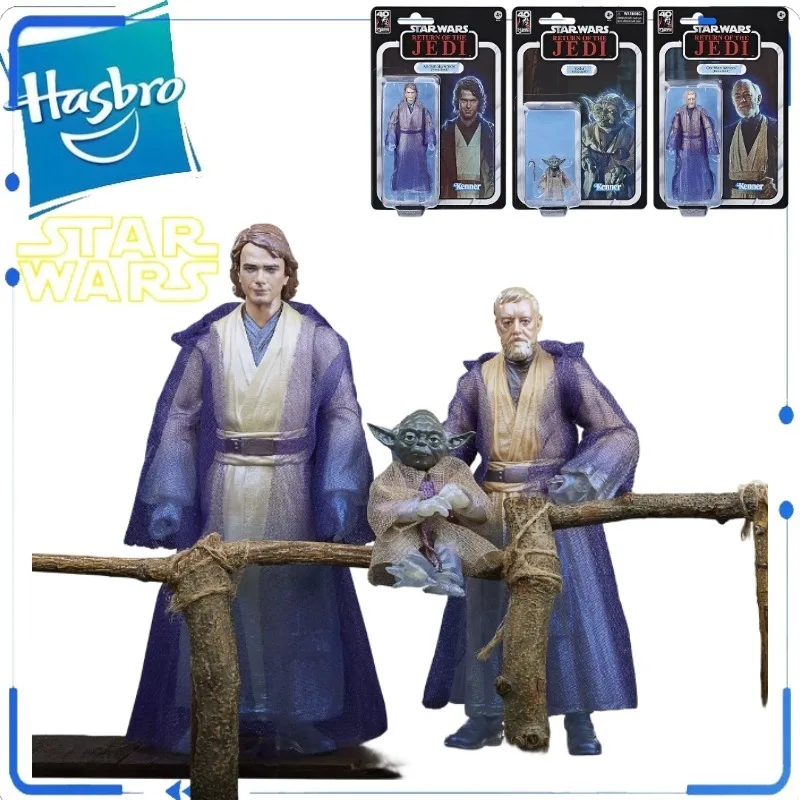 Figura de acción genuina de Hasbro Star Wars Return of The Jedi 40th Force Spirits Anakin Skywalker Yoda Obi-Wan Kenobi de 3,75 pulgadas