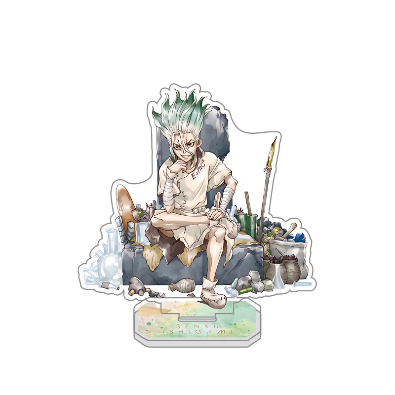 Anime Dr.Stone Acrylic Keychain Model Cosplay Charm Characters
