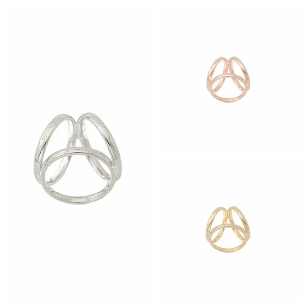 Alloy Three-Ring Scarves Buckle Fashion Multifunctional Round Korean Style Brooch Scarf Ring Clothing Accessories