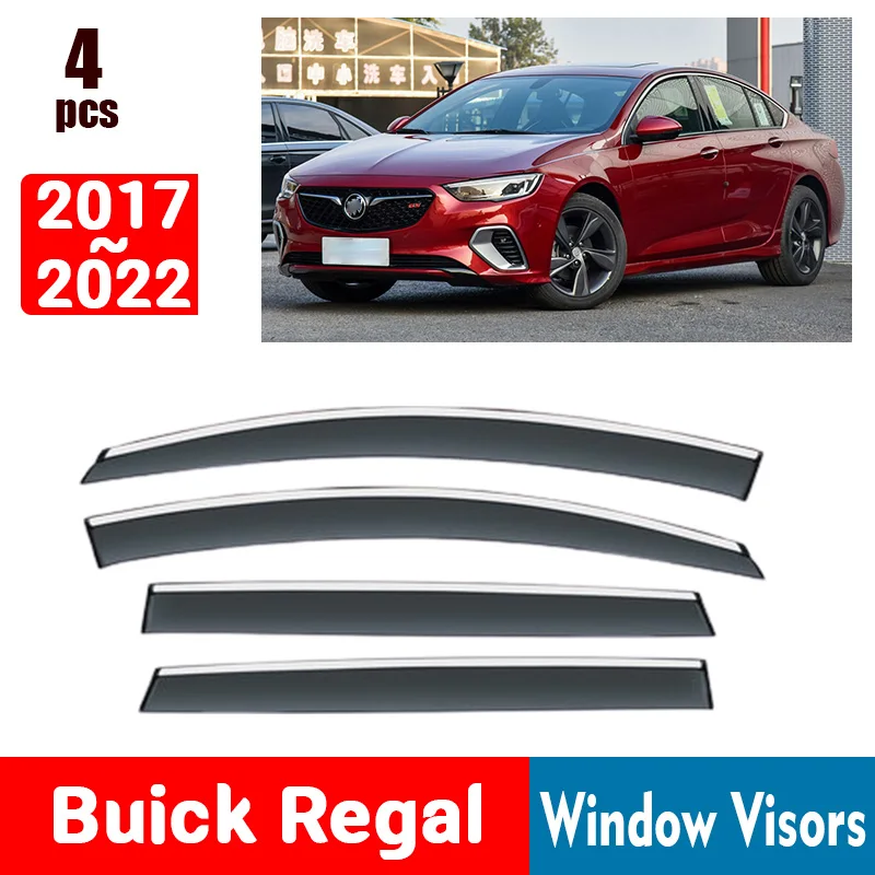 

FOR Buick Regal 2017-2022 Window Visors Rain Guard Windows Rain Cover Deflector Awning Shield Vent Guard Shade Cover Trim