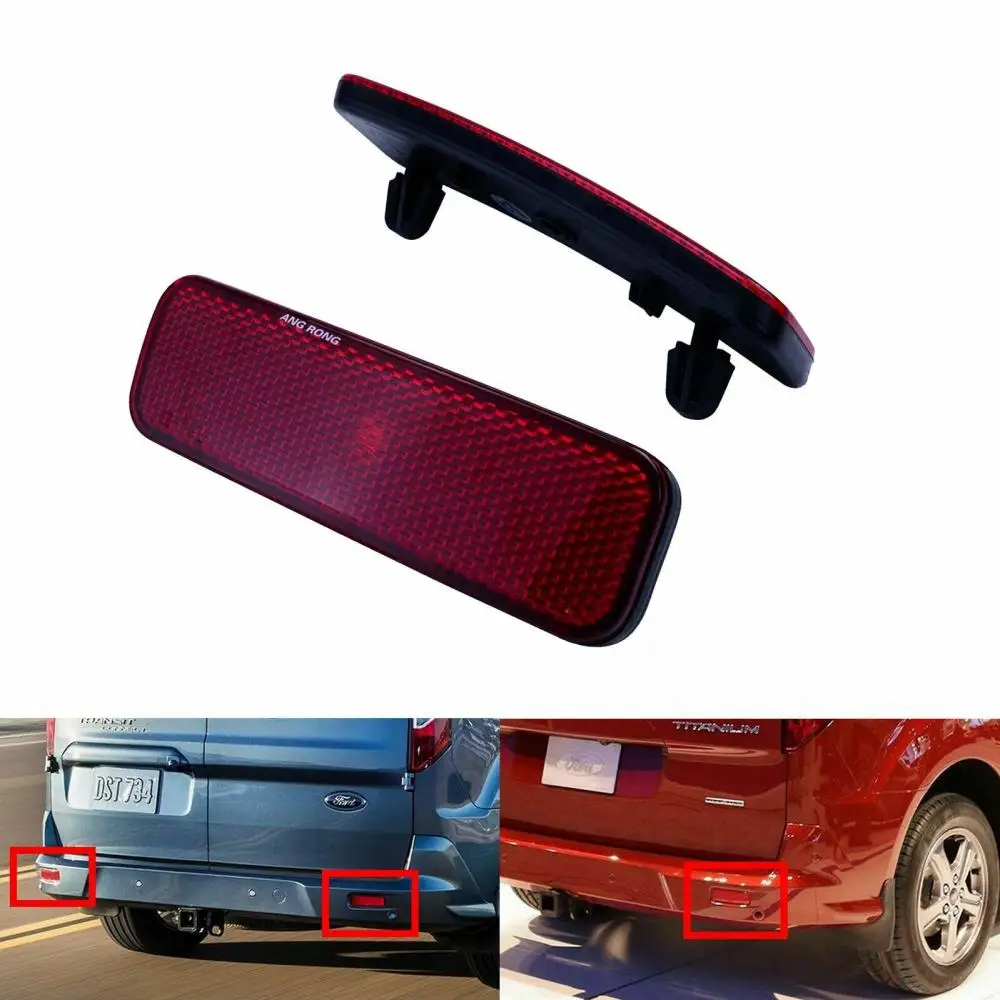 For Ford Transit Tourneo Connect Custom Van Red Lens Rear Bumper Reflector Light