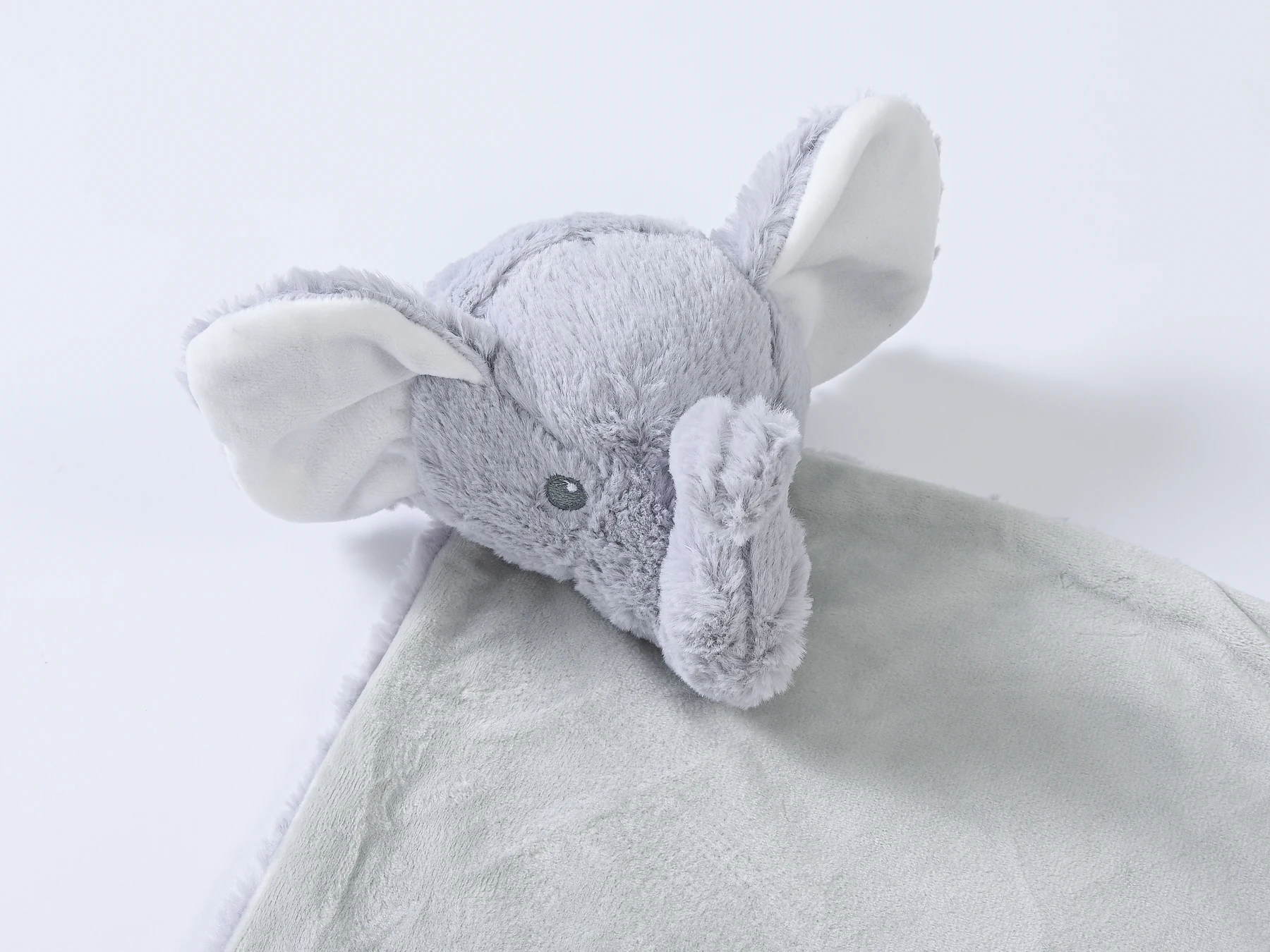 Honeyzone Baby Blanket Newborn Hospital Set Animals For Boy Winter Grey Elephant Plush Stuffed Doll Head