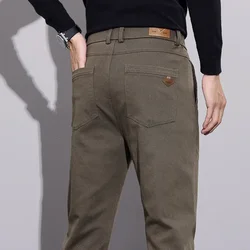 New Winter High-End Business Men's Suit Pants Autumn and Winter Slim Straight Casual Pants Versatile Fashion Trousers Korean