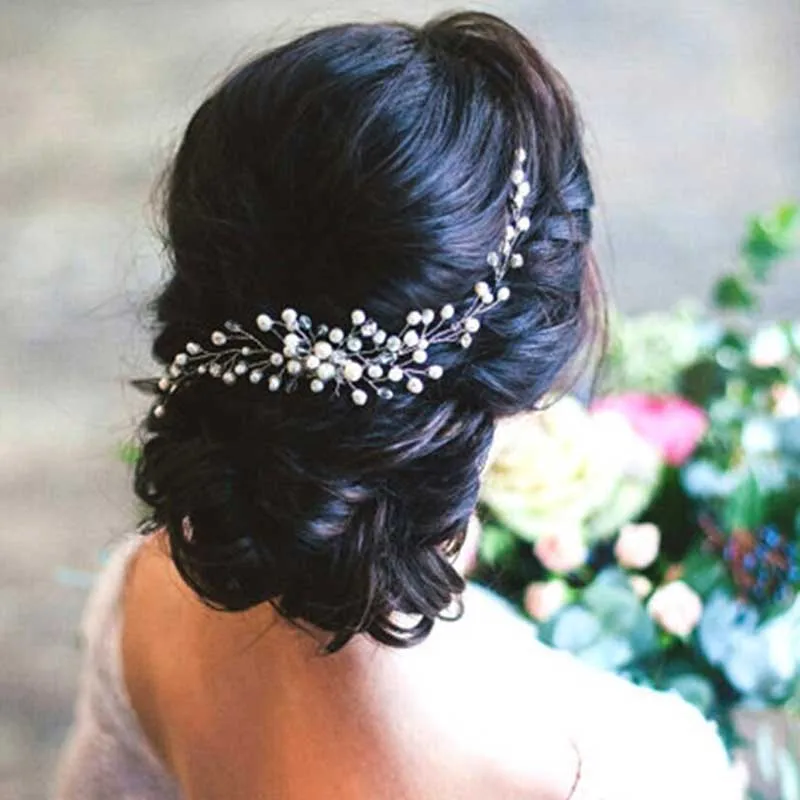 Flowers Pearl Hair Comb Special Design Flower Hairdress Wedding Pageant Hair Comb