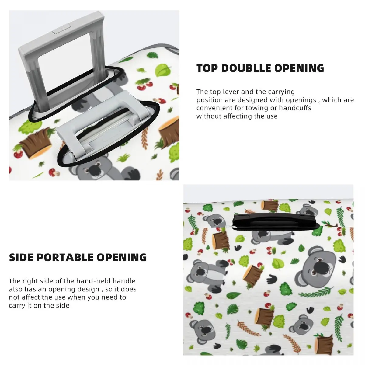 Bonito Austrália Urso Koala Capa de Mala Capa de Bagagem Elástica Protetor para 18-32 polegadas