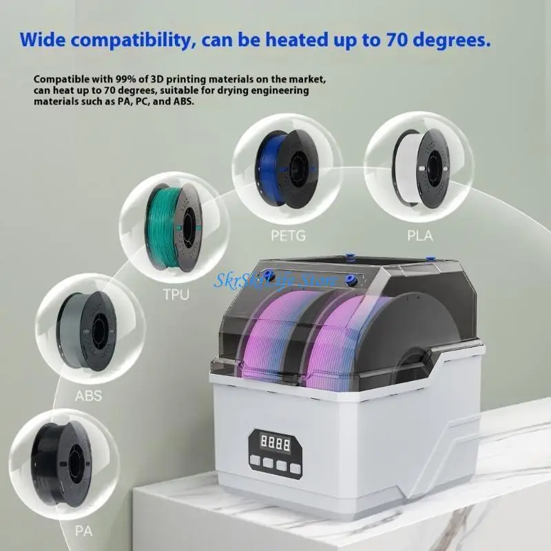 

E65E Water Resistant Printing Dryer Chamber ABS PLAs Material Separation Heating System