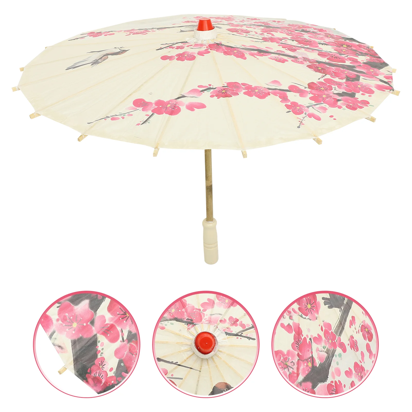 Retro Style Oil Paper Umbrella Stage Performance Prop Large Printed Lace Wedding Supplies Classical Japanese-style Parasol