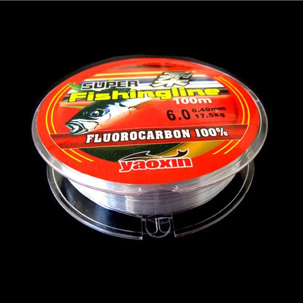 100M Super Strong Fishing Line 100% Fluorocarbon Monofilament Nylon PA Durable Fishing Line 0.8-6LB