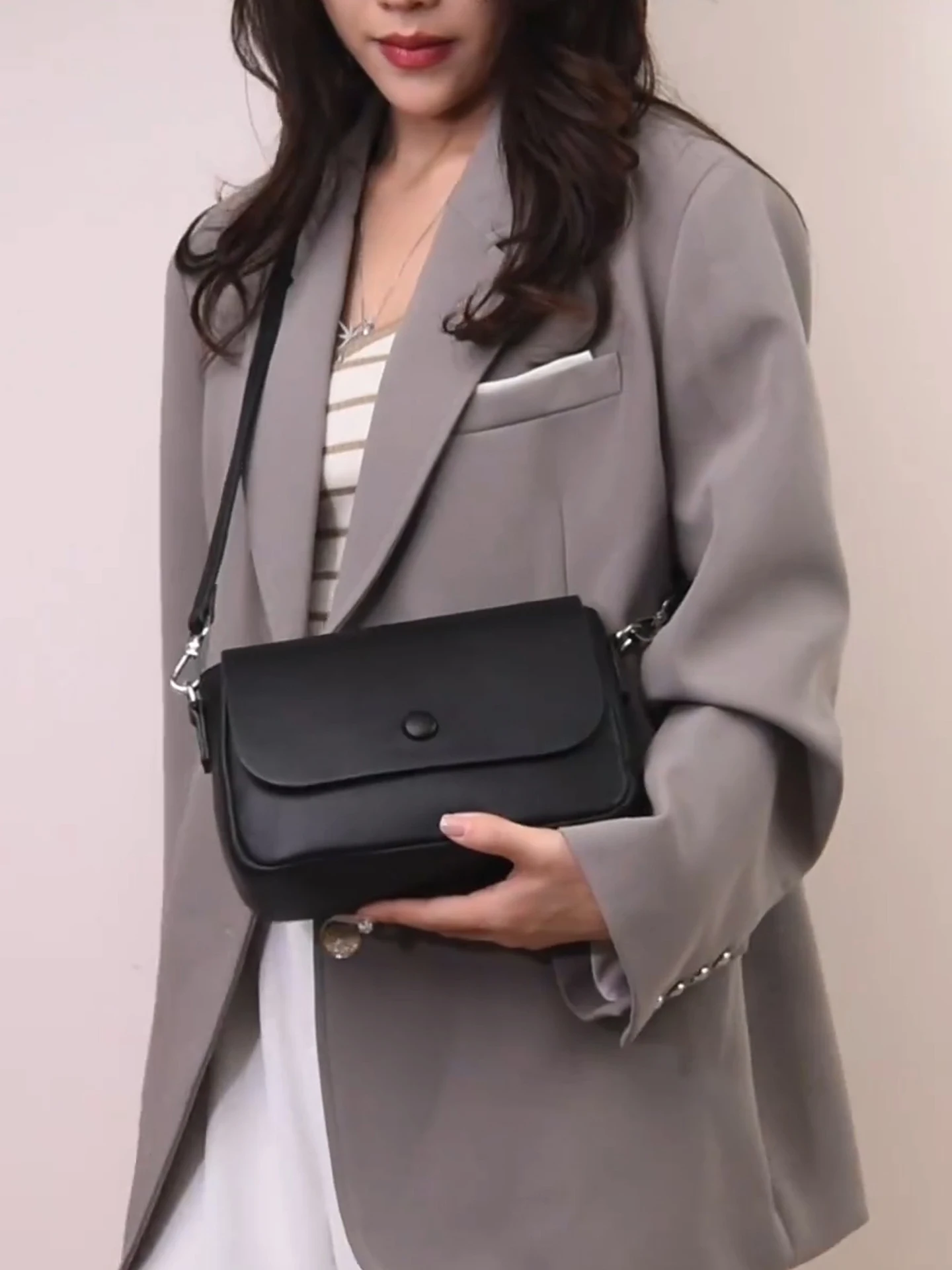 

Женская сумка через плечо из натуральной кожи, мягкая кожаная сумка с текстурой личи, модная женская сумка через плечо класса люкс