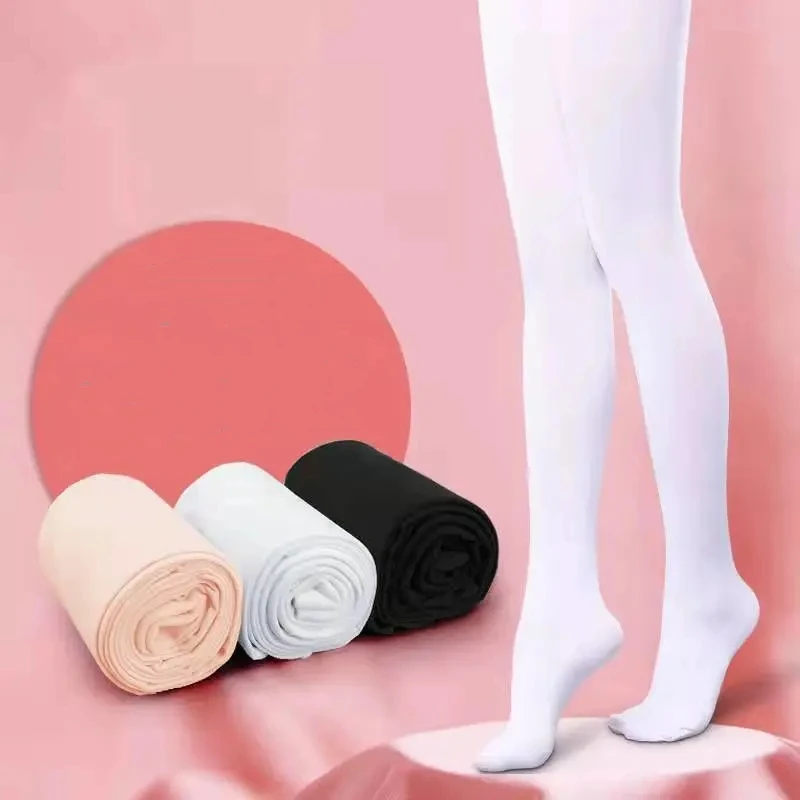 3 Pairs Children's Pantyhose Spring Autumn Thin Stockings Girls' Dance Socks Soft Breathable Solid Color Baby Stockings Leggings