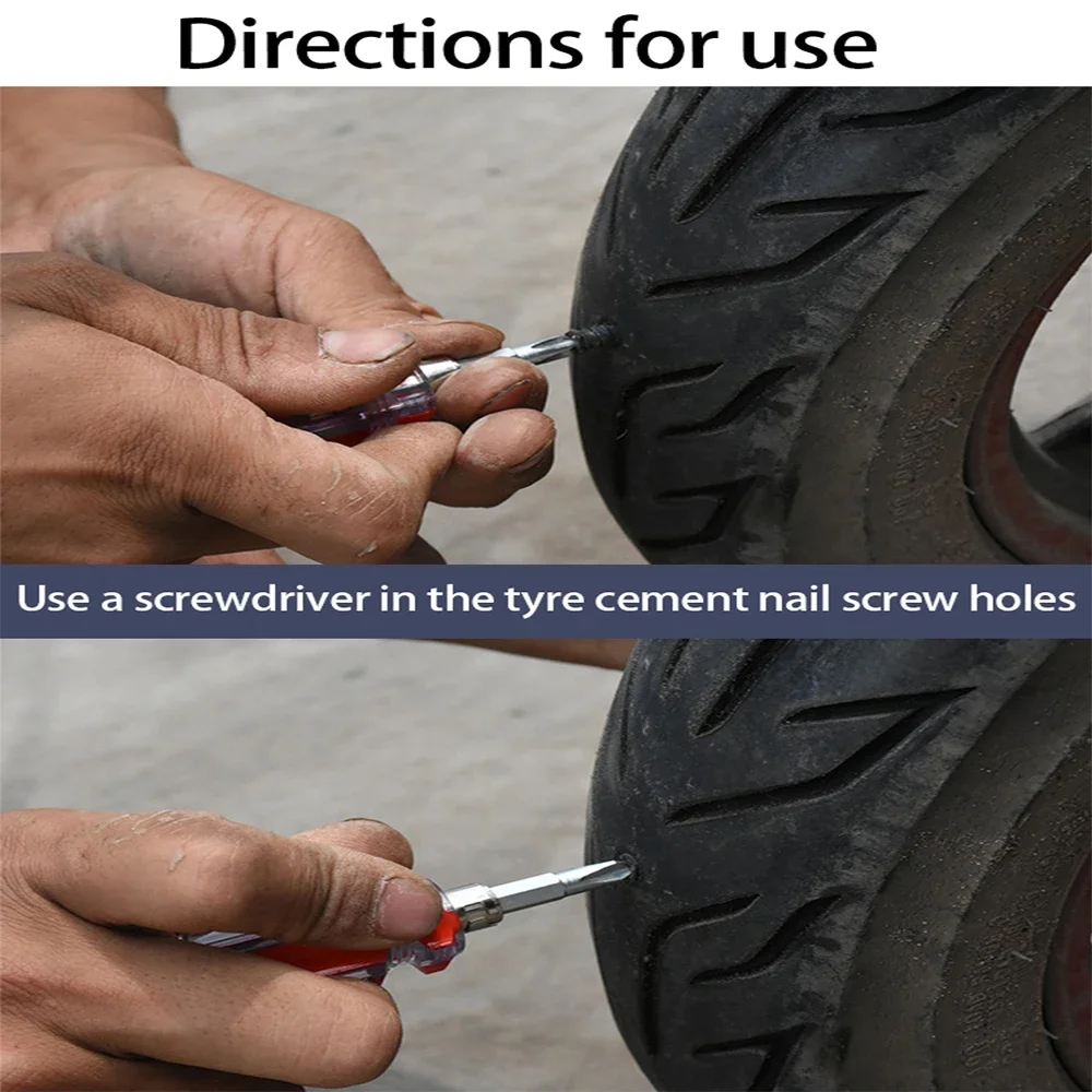 

10pcs Car Tire Repair Tools Electric Vehicle Tire Repair Rubber Mushroom Nail Set Motorcycle Vacuum Tire Nail Quick Repair Tool