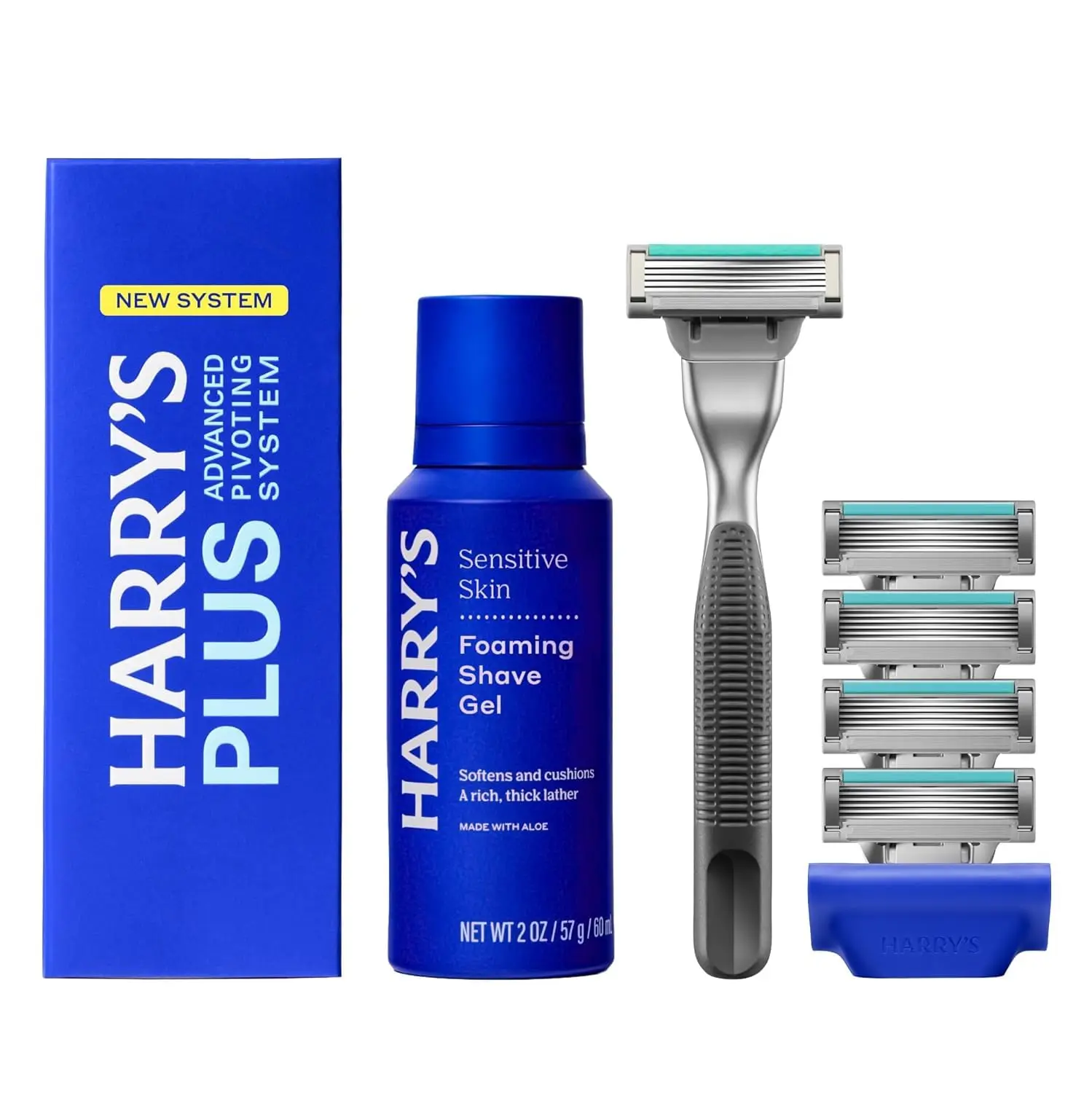 Premium Men's Shaving Kit with Metal Handle and Blades